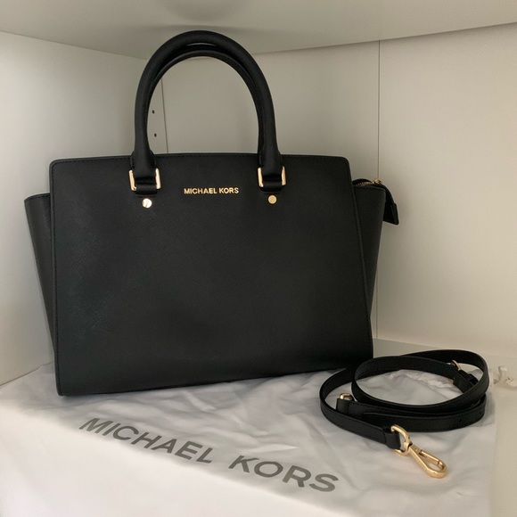 ❌SOLD❌ Michael Kors Selma Saffiano Leather Satchel - Picture 2 of 5